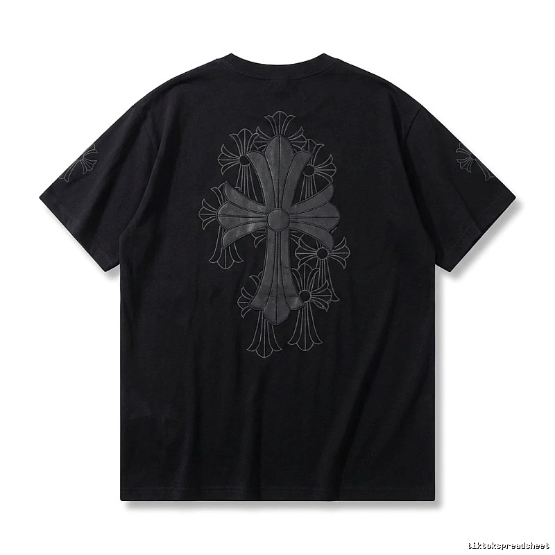 Chrome Hearts cross dark style short-sleeve shirt