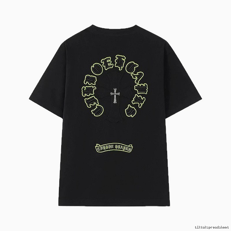Chrome Hearts Cross Embroidered Street Style Black T-Shirt