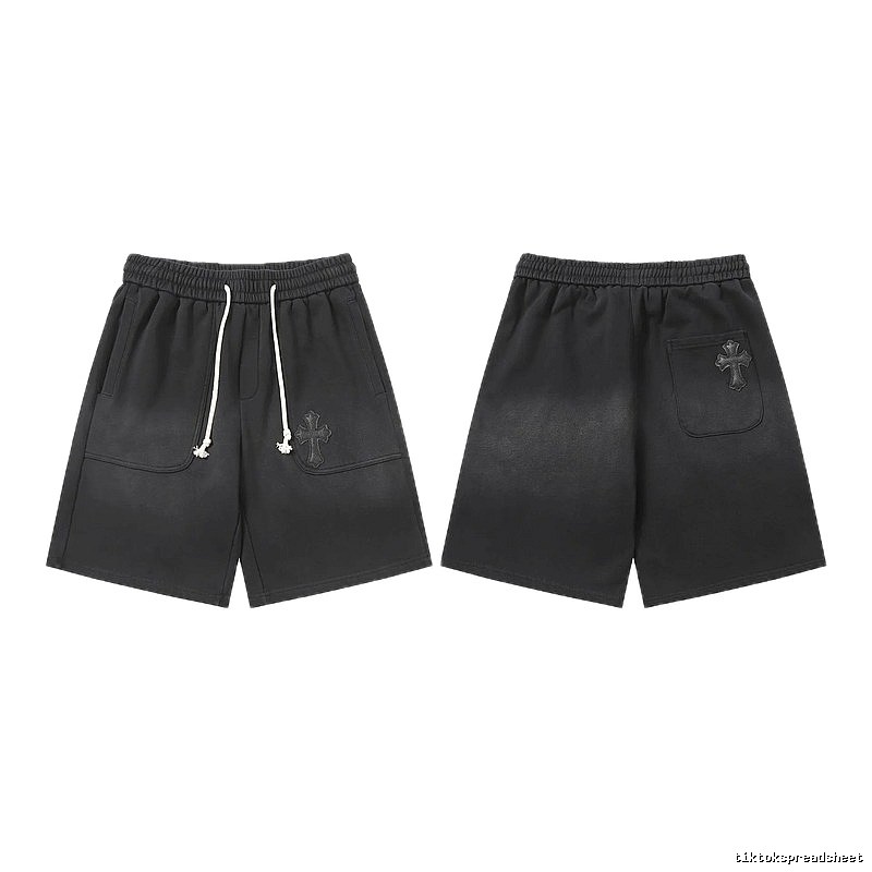 Chrome Hearts Cross Streetwear Brand Black Shorts