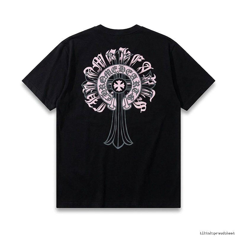 Chrome Hearts Gothic Style Black T-shirt