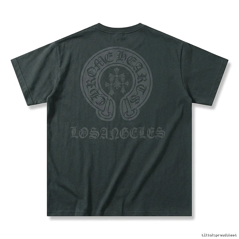 Chrome Hearts Gothic Style Dark Grey T-shirt
