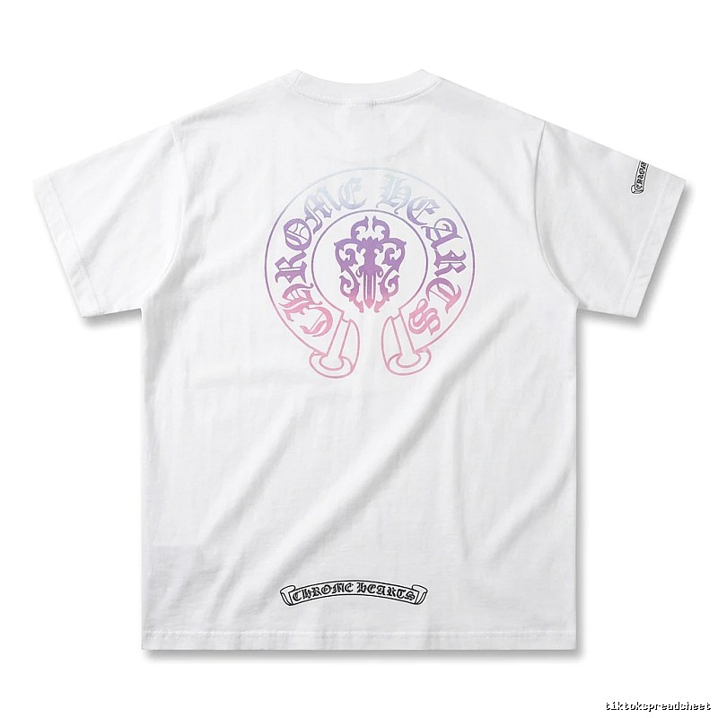 Chrome Hearts Gradient Retro White T-shirt