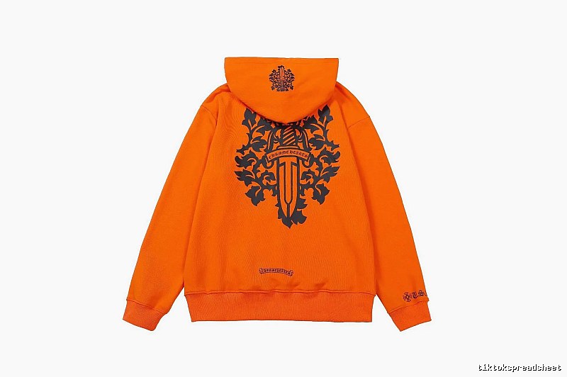 Chrome Hearts Monogram Cross graphic hoodie Black Blue Cross for Layered Styling