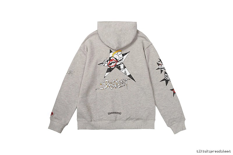 Chrome Hearts Patterned Cross graphic hoodie Black Blue Cross with Signature Styling