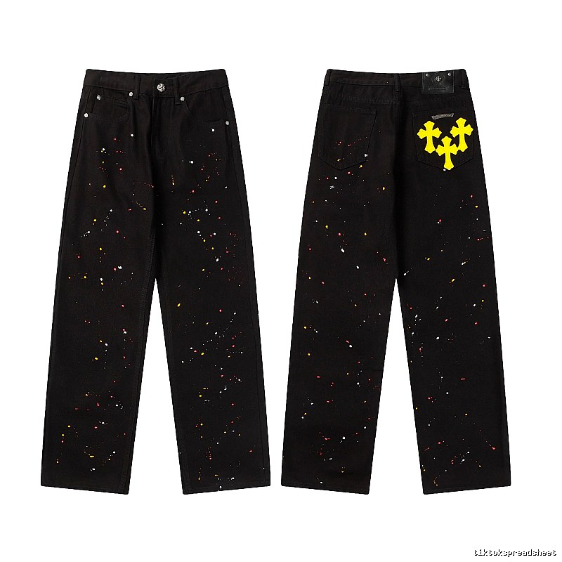 Chrome Hearts Resort Graphic jeans Light Denim Jeans with Premium Look