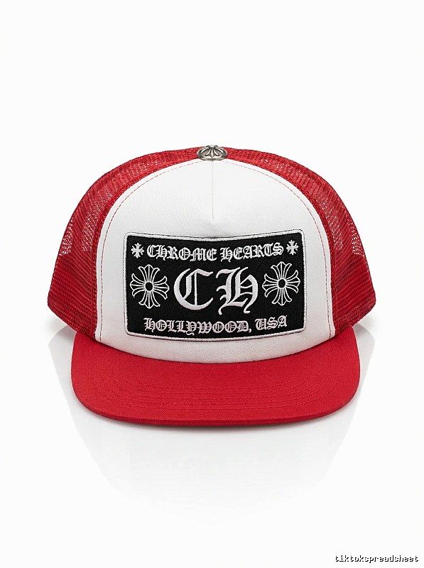 Chrome Hearts Retro Red and White Hat