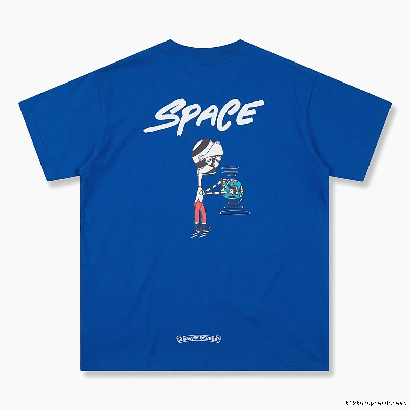 Chrome Hearts Space Style Blue T-shirt