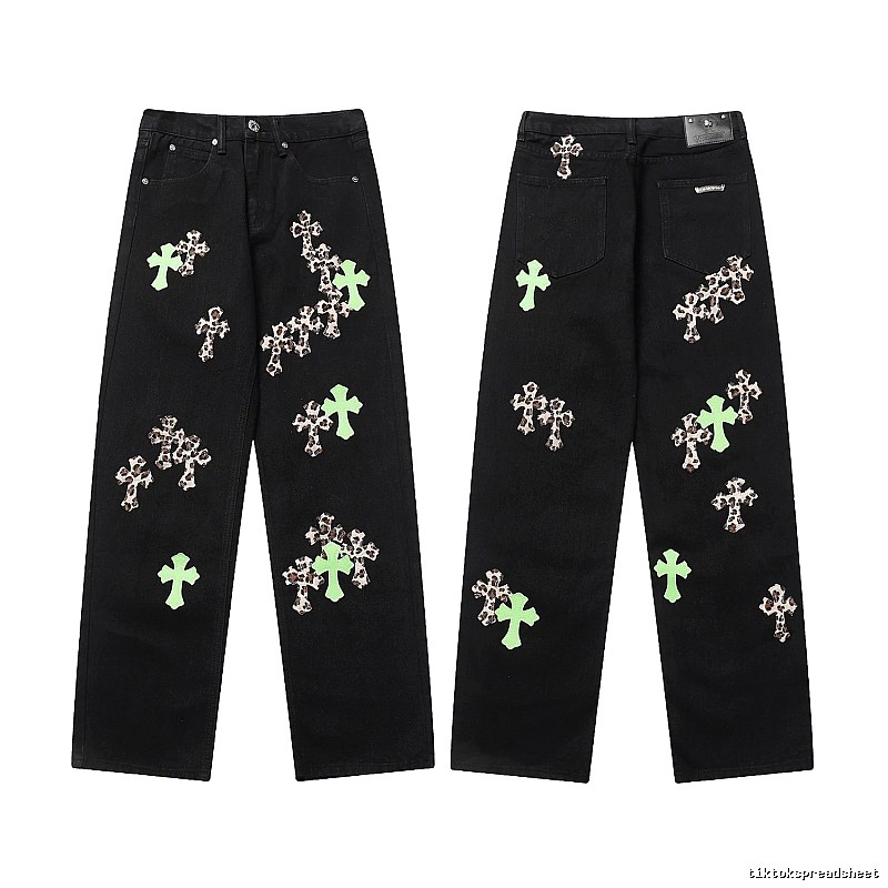 Chrome Hearts Summer Graphic jeans Light Denim Jeans with Bold Graphic