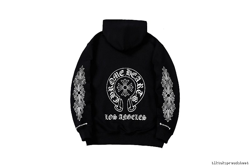Chrome Hearts Travel Cross graphic hoodie Black Blue Cross with Modern Look