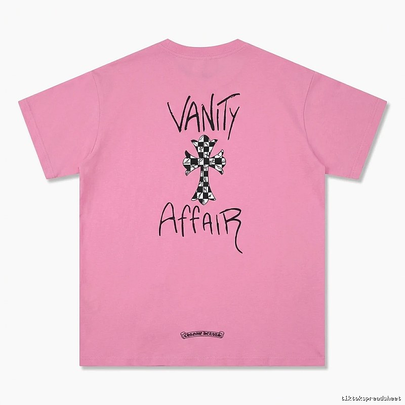 Chrome Hearts Trendy and Cool Style Pink T-shirt