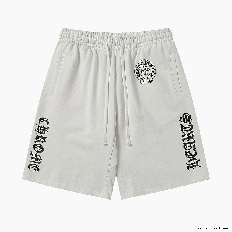 Chrome Hearts trendy and cool white shorts