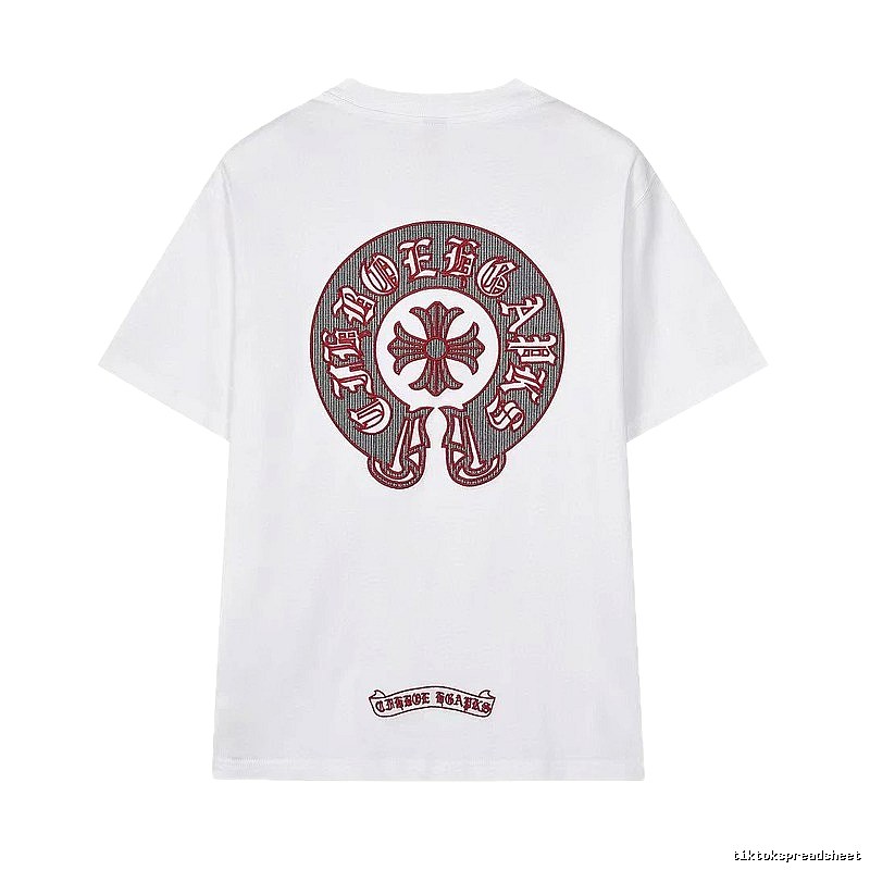 Chrome Hearts Vintage Embroidered Horseshoe White T-Shirt