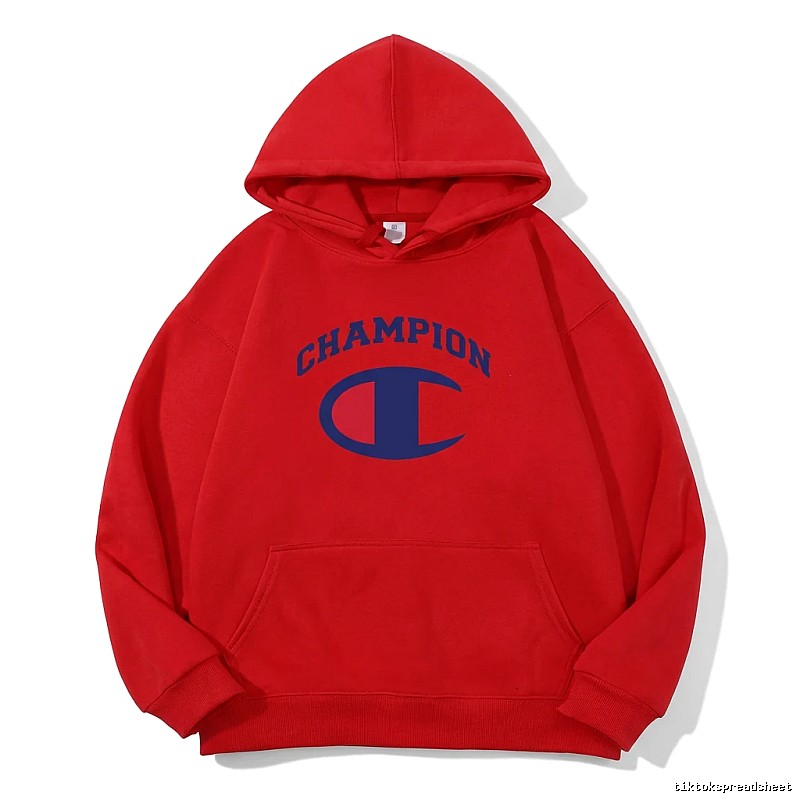 Classic trendy brand Champion red hoodie