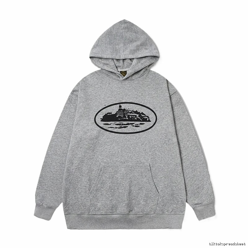 Corteiz grey minimalist hoodie