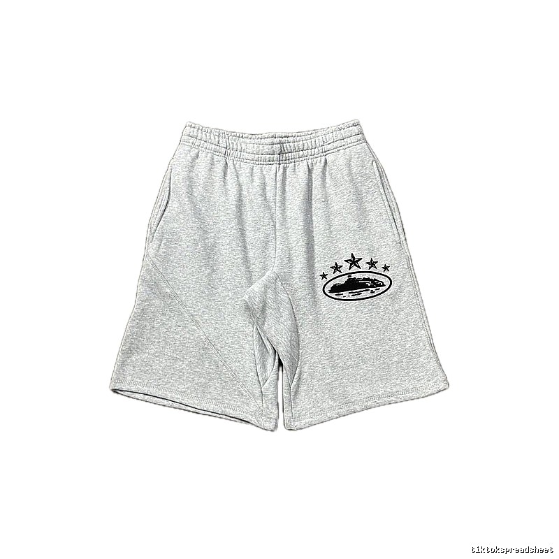 Corteiz minimalist light gray shorts