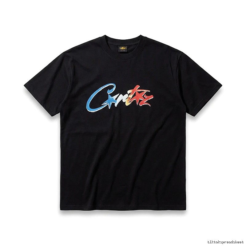 Corteiz Printed Trendy Black T-shirt