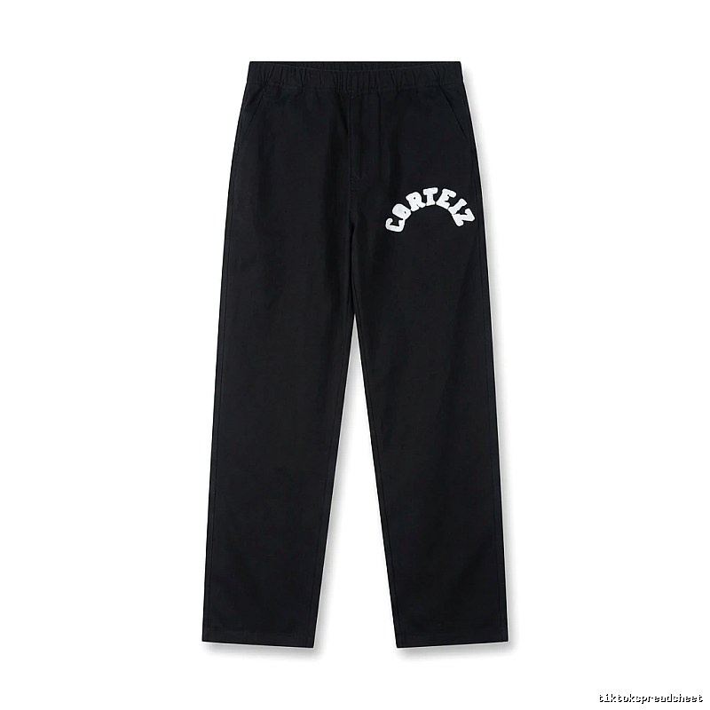 Corteiz retro-style black trousers