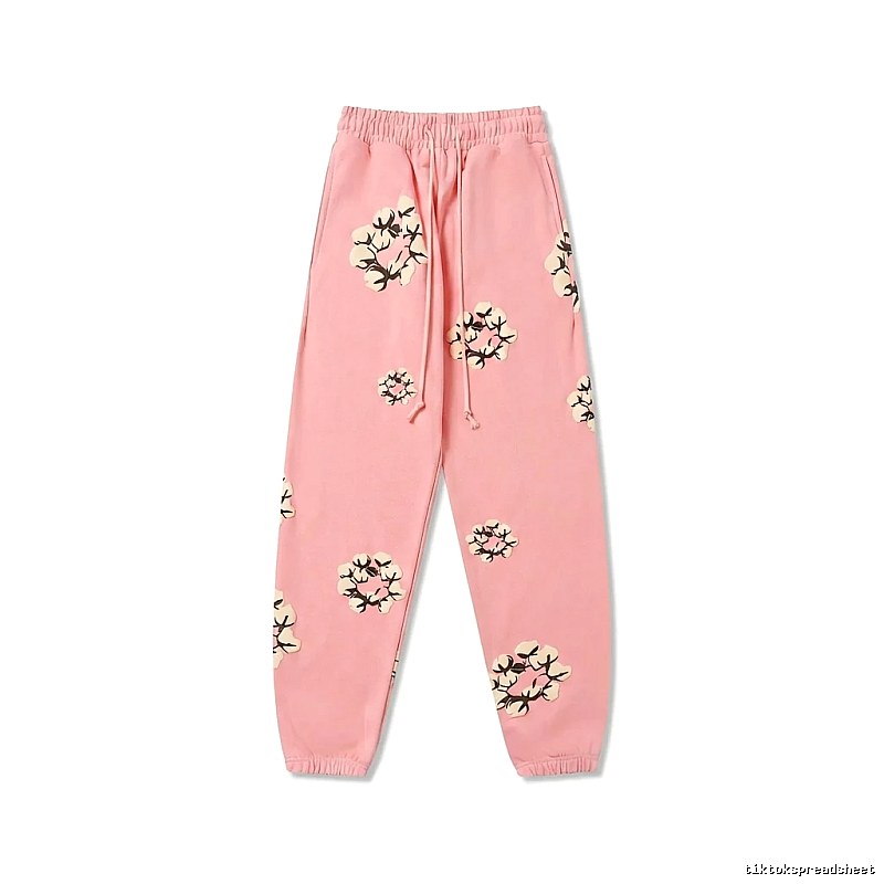 DENIM TEARS Floral Pink Sweatpants