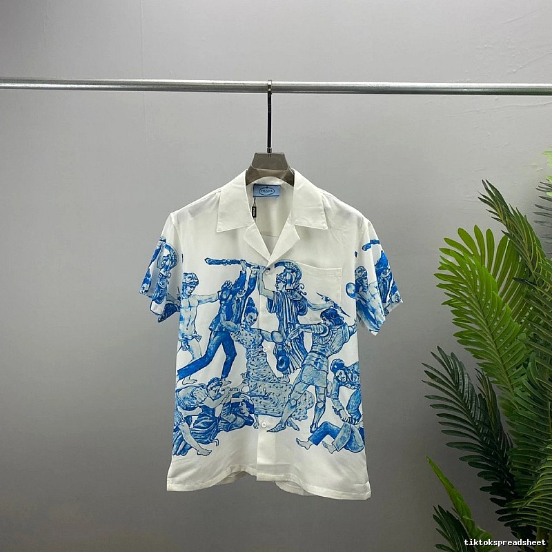 Dior Printed short-sleeve shirt White Button