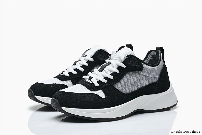 Dior retro black-and-white sports shoes