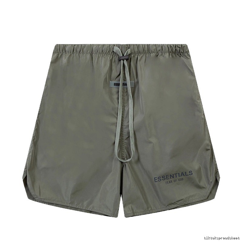 ESSENTIALS casual style military green shorts