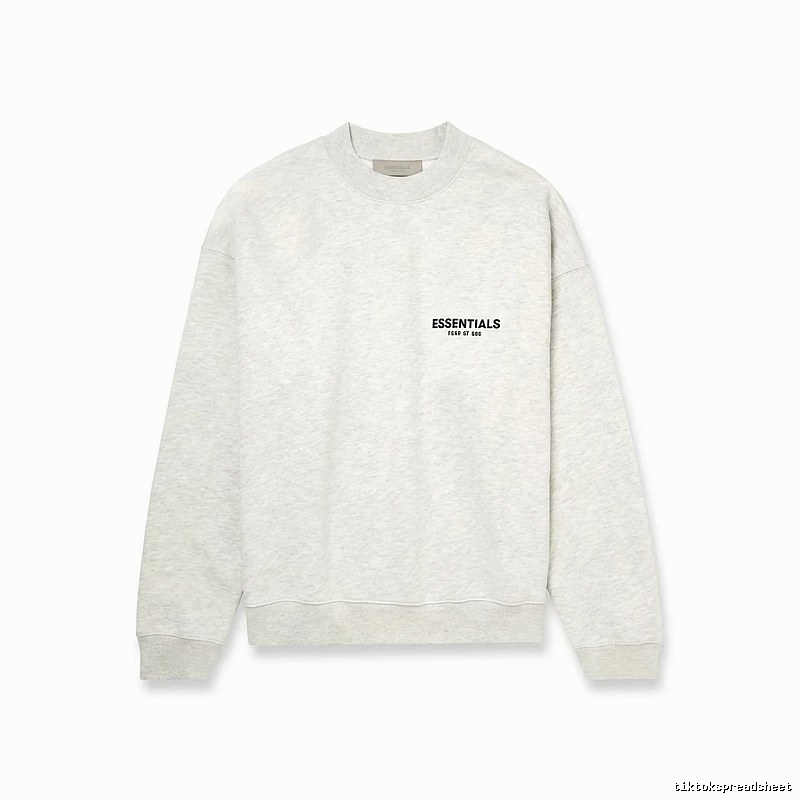 ESSENTIALS minimalist light gray sweatshirt