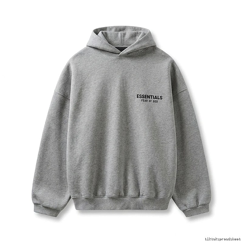 ESSENTIALS minimalist light gray sweatshirt