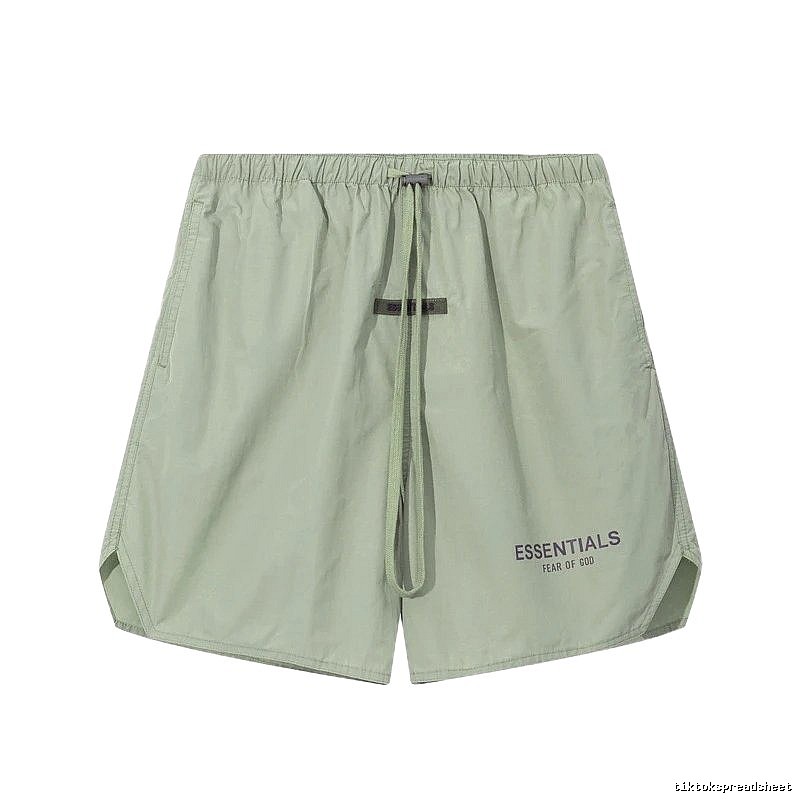 ESSENTIALS minimalist style light green shorts