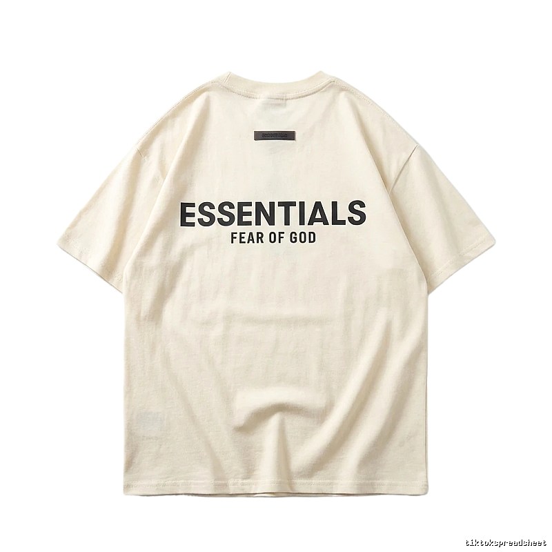 ESSENTIALS minimalist style off-white T-shirt
