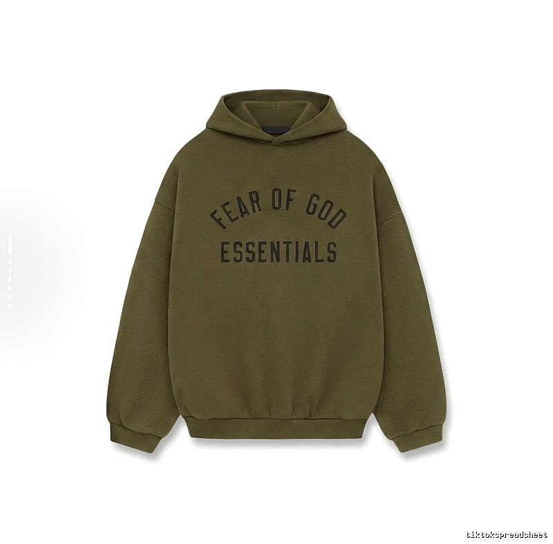 ESSENTIALS minimalist style olive green sweatshirt