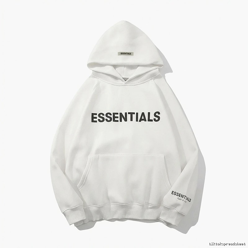 ESSENTIALS minimalist style white sweatshirt
