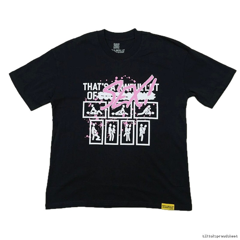 FR2 Funky Print Street Style Black Short-sleeve T-shirt