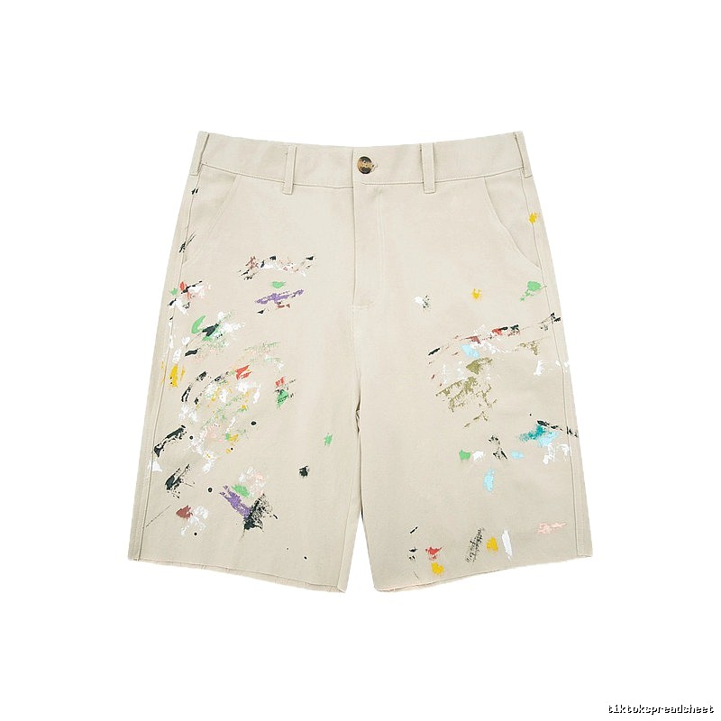 Gallery Dept Graffiti Style Beige Shorts