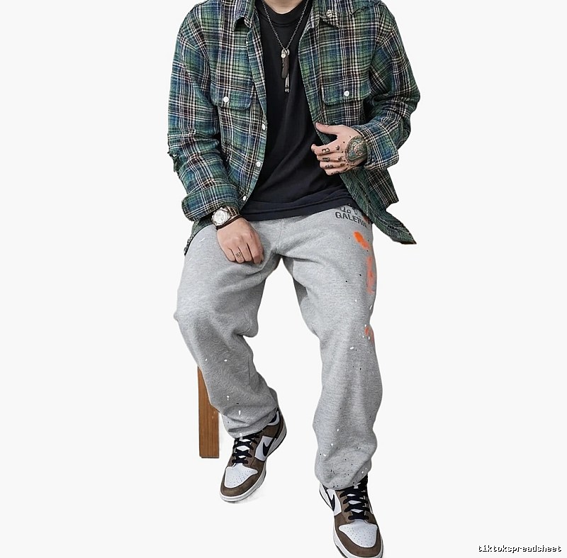 Gallery Dept Graffiti Style Grey Sweatpants