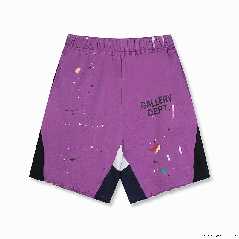Gallery Dept Graffiti Style Purple Shorts