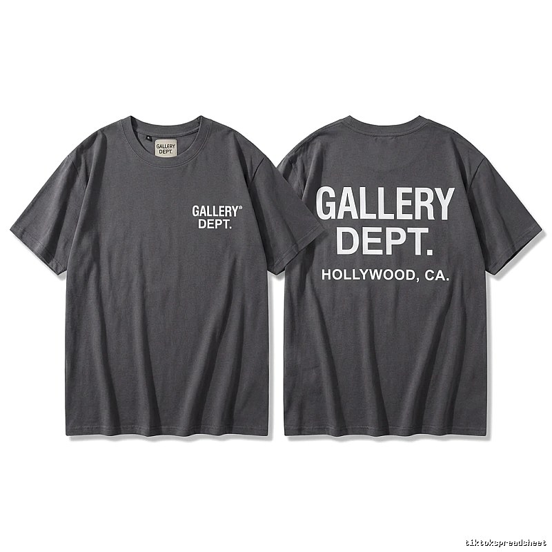 Gallery Dept Minimalist Style Dark Grey T-Shirt