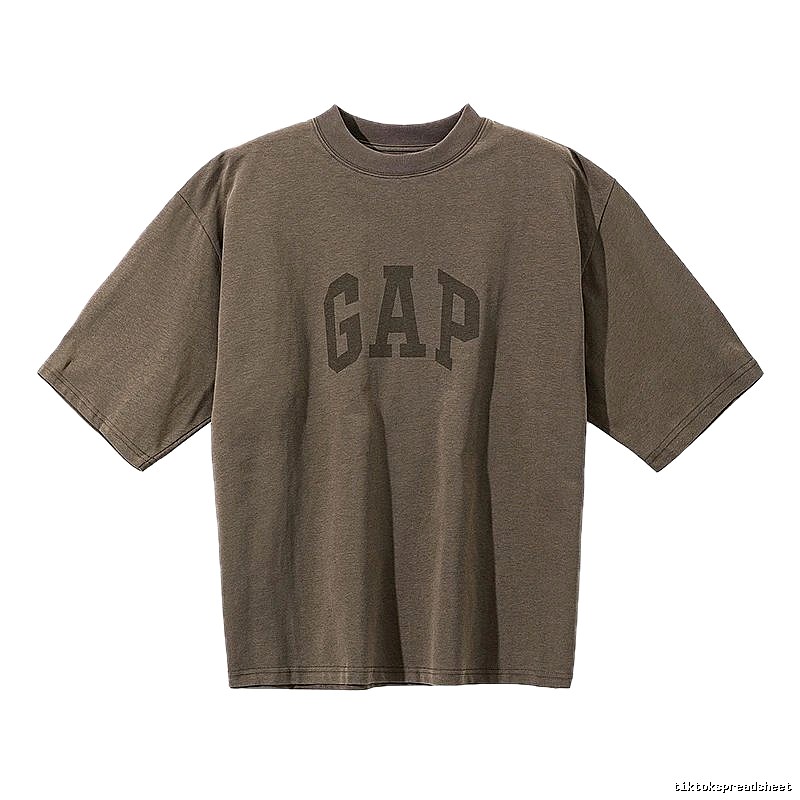 Gap Kanye Minimalist Style Dark Gray Short Sleeve