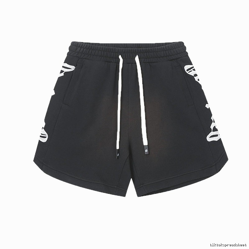 Godspeed skeleton print street style black shorts