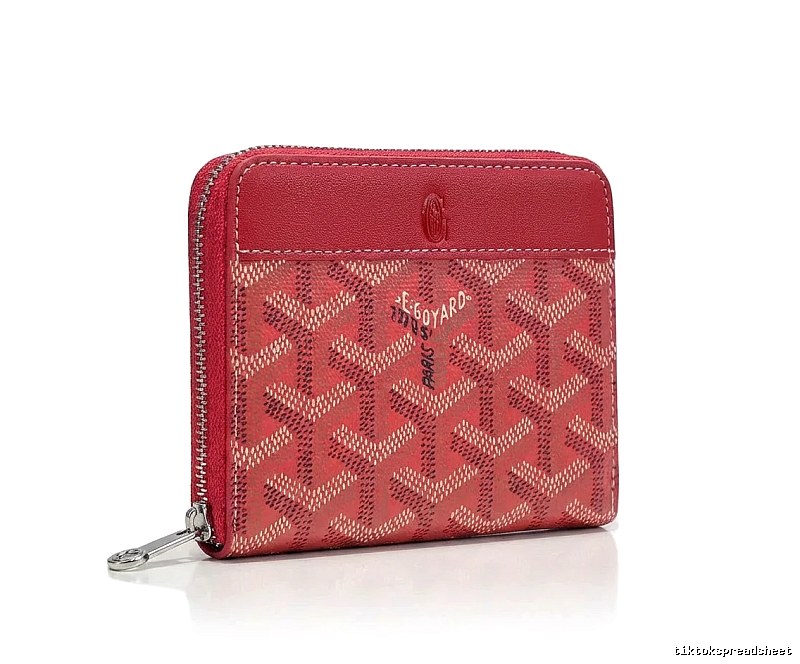 Goyard classic printed style red wallet