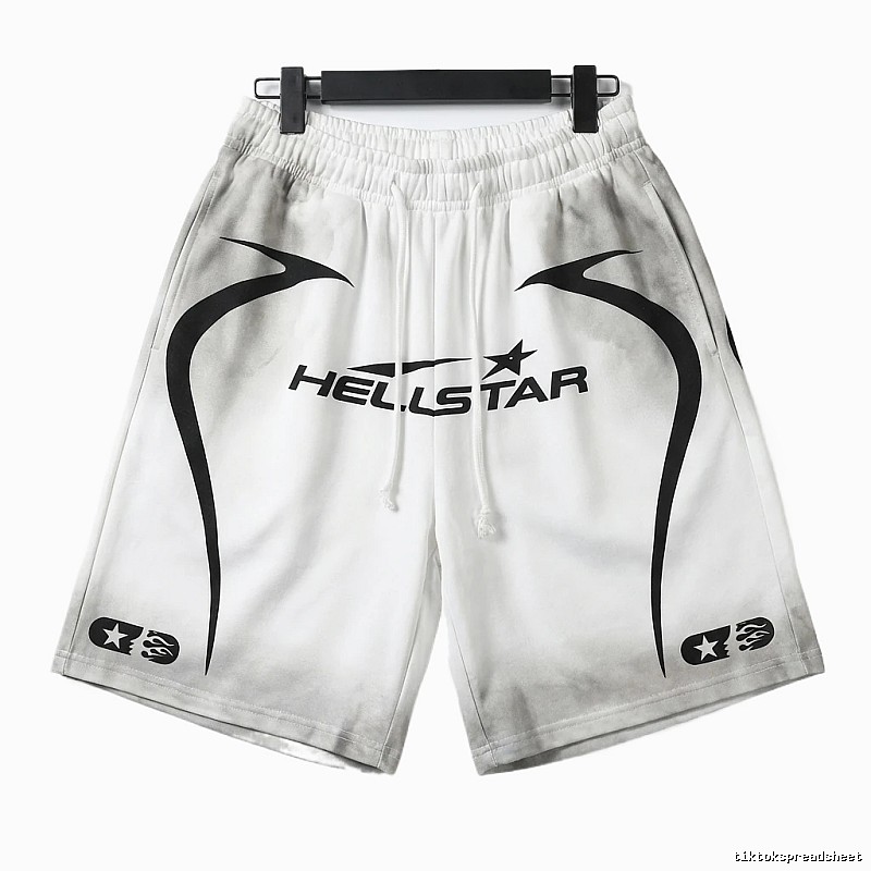 Hellstar Trendy Style White Shorts