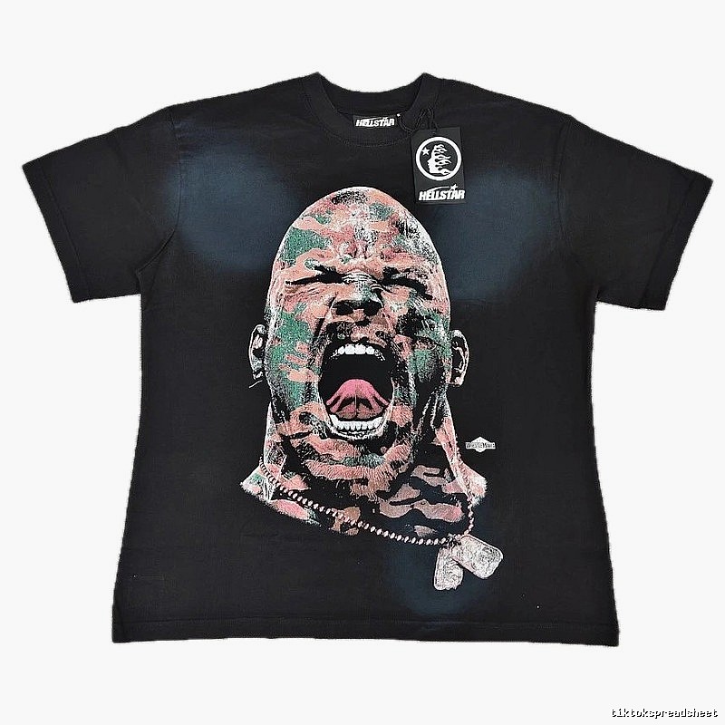 Hellstar Tyson Printed Street Style Black T-Shirt