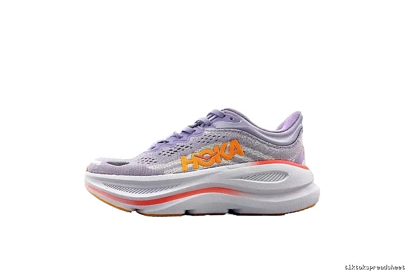 HOKA Clifton 8 Trendy Grey Purple Athletic Shoes