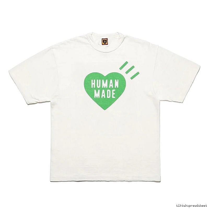 Human Made Logo Detail Heart logo T-shirt Black Green Human with Relaxed Feel