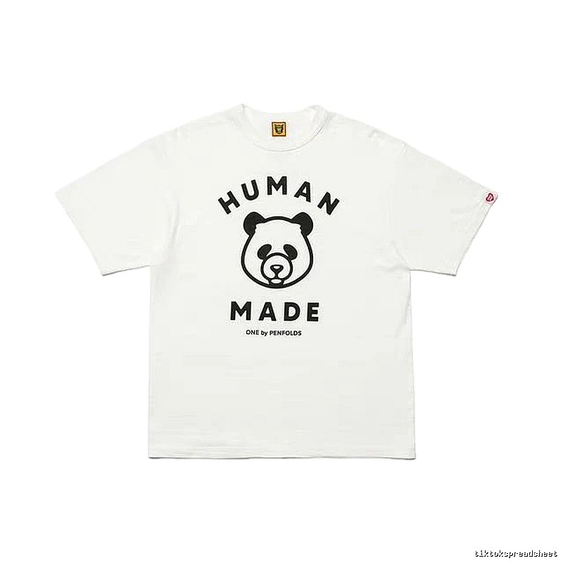HUMAN MADE Panda Print Japanese Streetwear White Short Sleeve T-Shirt