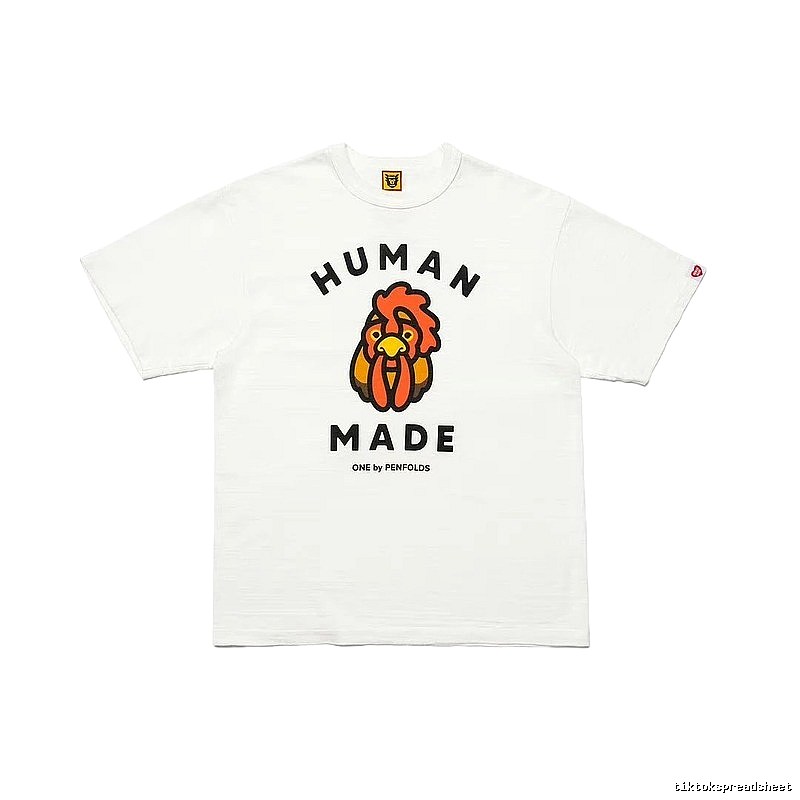 HUMAN MADE x Le Coq Sportif Co-branded Japanese Streetwear White T-Shirt