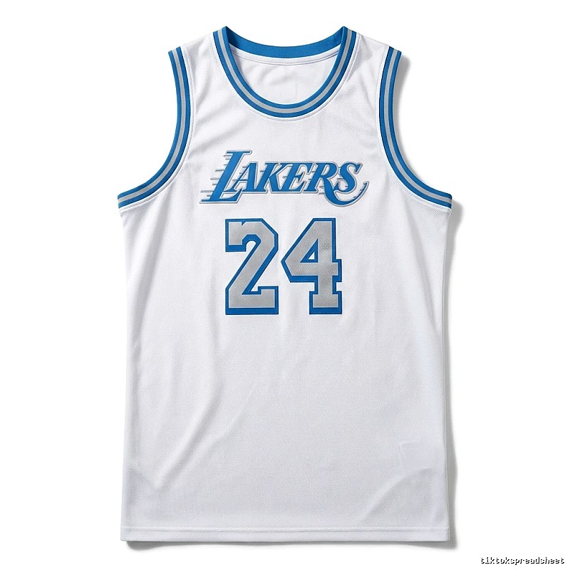 Kobe Lakers retro-style white jersey