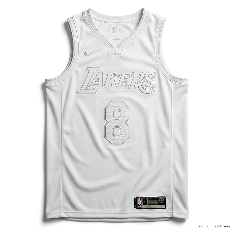 Kobe Lakers retro-style white tank top