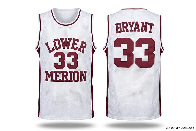 Kobe retro-style white basketball uniform