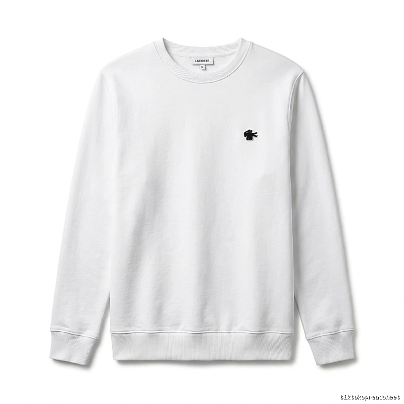 Lacoste simple style white sweatshirt