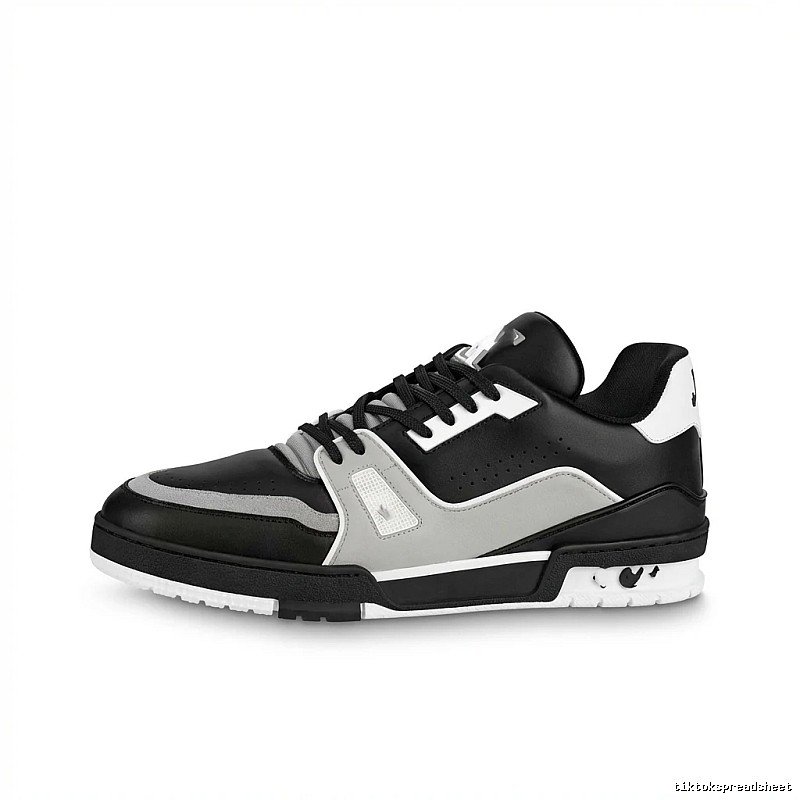 Louis Vuitton black, white and grey sporty style sneakers